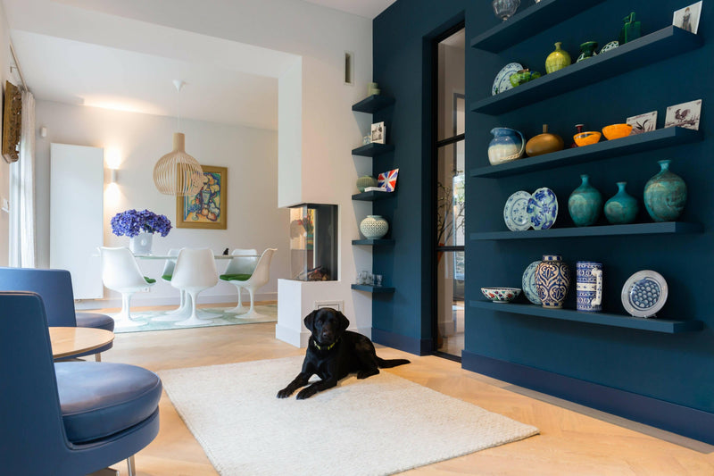 Mooi interieur met blauwe tinten-OBLY-Woonkamer-Mooi interieur met blauwe tinten-OBLY