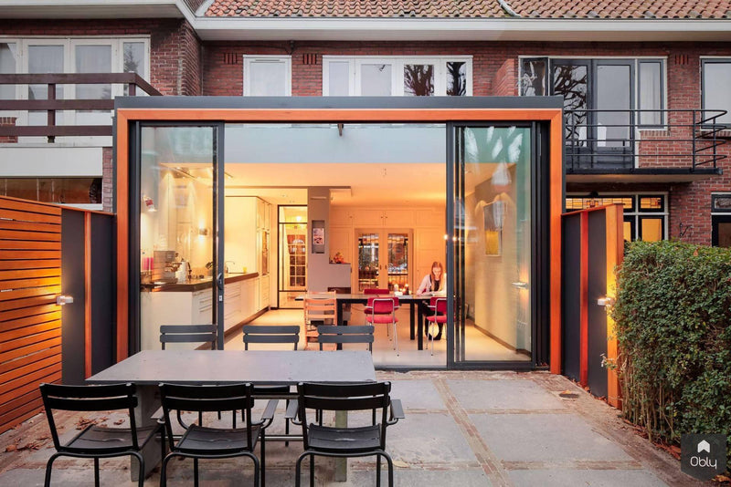 Glazen uitbouw jaren 30 woning-Richèl Lubbers Architecten-Aanbouw,alle,Keuken,Woonkamer-Glazen uitbouw jaren 30 woning | OBLY.com-OBLY