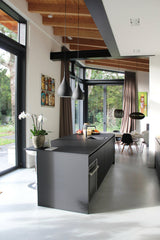 Moderne villa van glas en hout-Architectenbureau Lighthouse Living-Keuken-OBLY