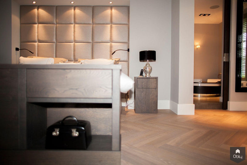 Slaap- en badkamer met walkin closet uitgevoerd in Eiken hout-Wood Creations-alle,Slaapkamer-OBLY