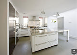 The Living Kitchen - strakke witte keuken met RVS-The Living Kitchen by Paul van de Kooi-alle,Keuken-OBLY