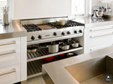 The Living Kitchen - strakke witte keuken met RVS-The Living Kitchen by Paul van de Kooi-alle,Keuken-OBLY