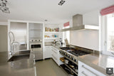 The Living Kitchen - strakke witte keuken met RVS-The Living Kitchen by Paul van de Kooi-alle,Keuken-OBLY